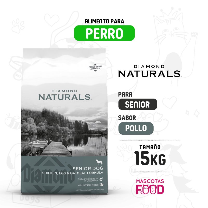 Diamond Naturals para Perro Senior 15 KG