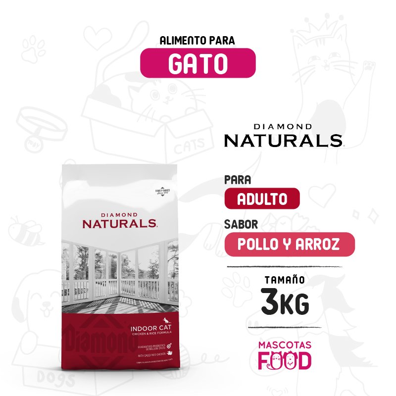Diamond Naturals para Gatos Activos Indoor 3 KG