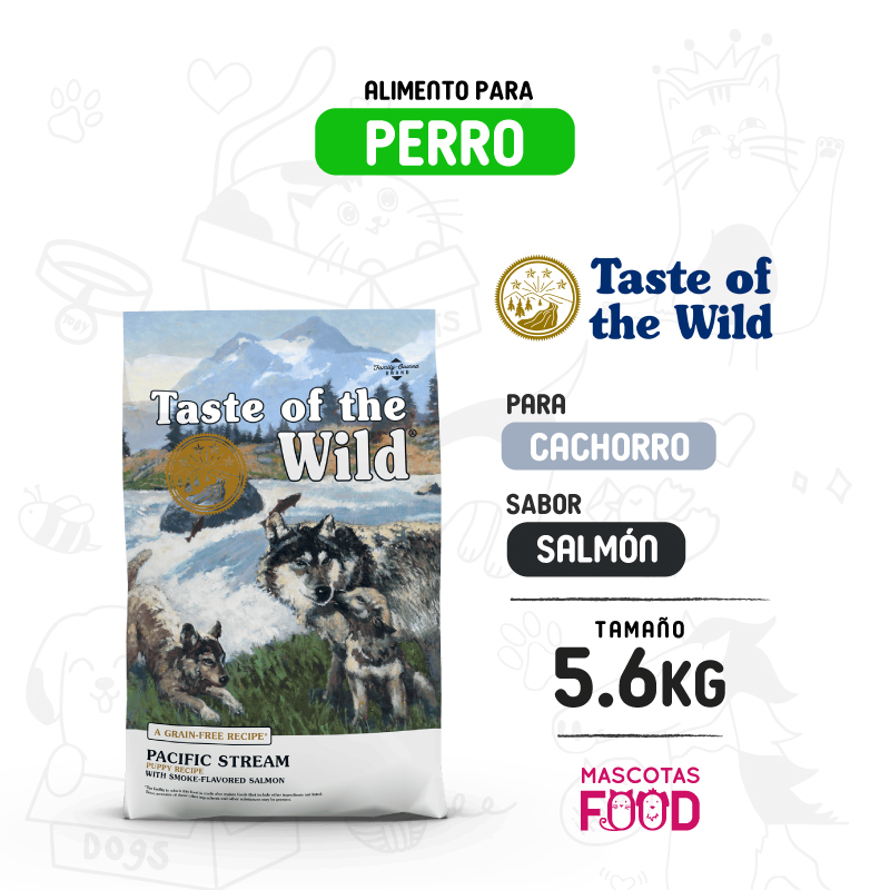 Taste of the Wild Pacific Stream para Perro cachorro sabor Salmón 5.6 KG