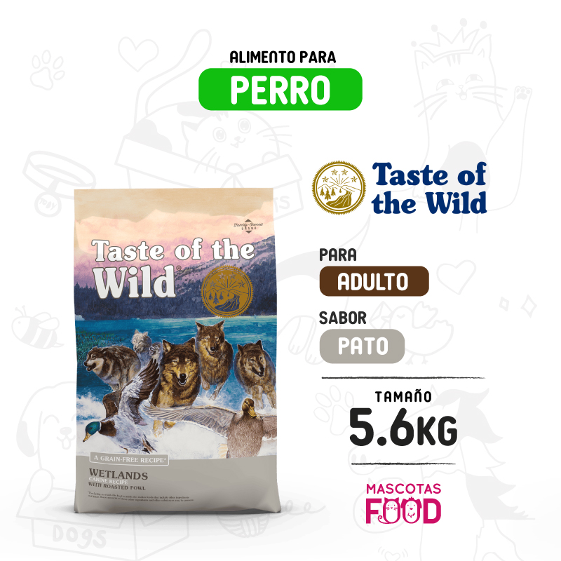 Taste of the Wild Wetlands Canine para Perro sabor Pato 5.6 KG