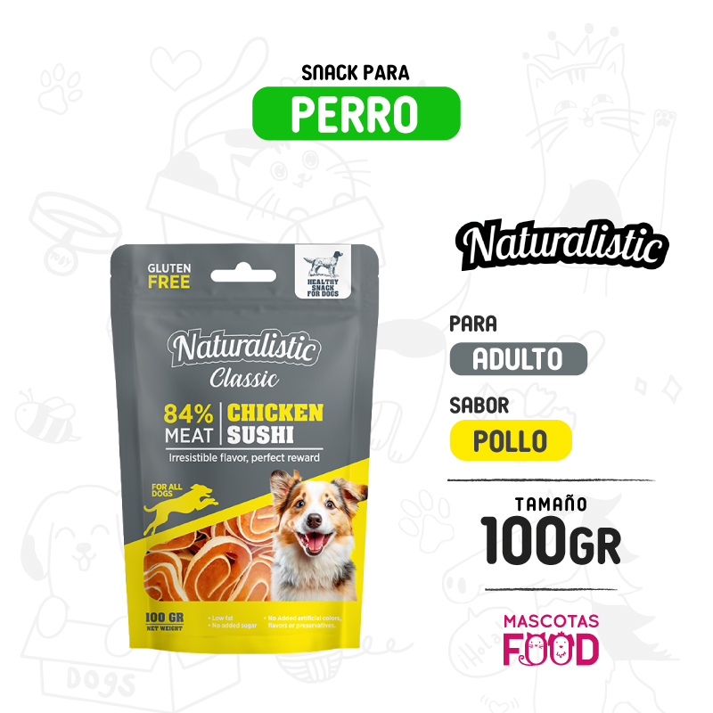 Snack para Perro Naturalistic sabor Pollo 100 GR