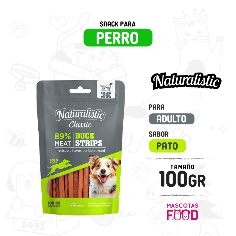 Snack para Perro Naturalistic sabor Pato 100 GR