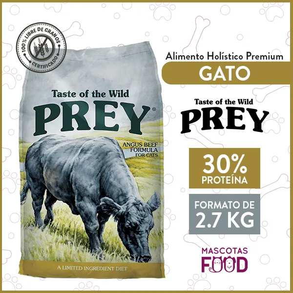 Taste of the Wild PREY para Gato sabor Angus 2.7 KG