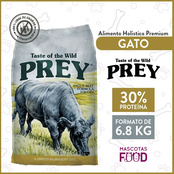 Taste of the Wild PREY para Gato sabor Angus 6.8 KG