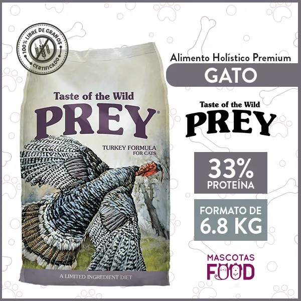 Taste of the Wild PREY para Gato sabor Pavo 6.8 KG