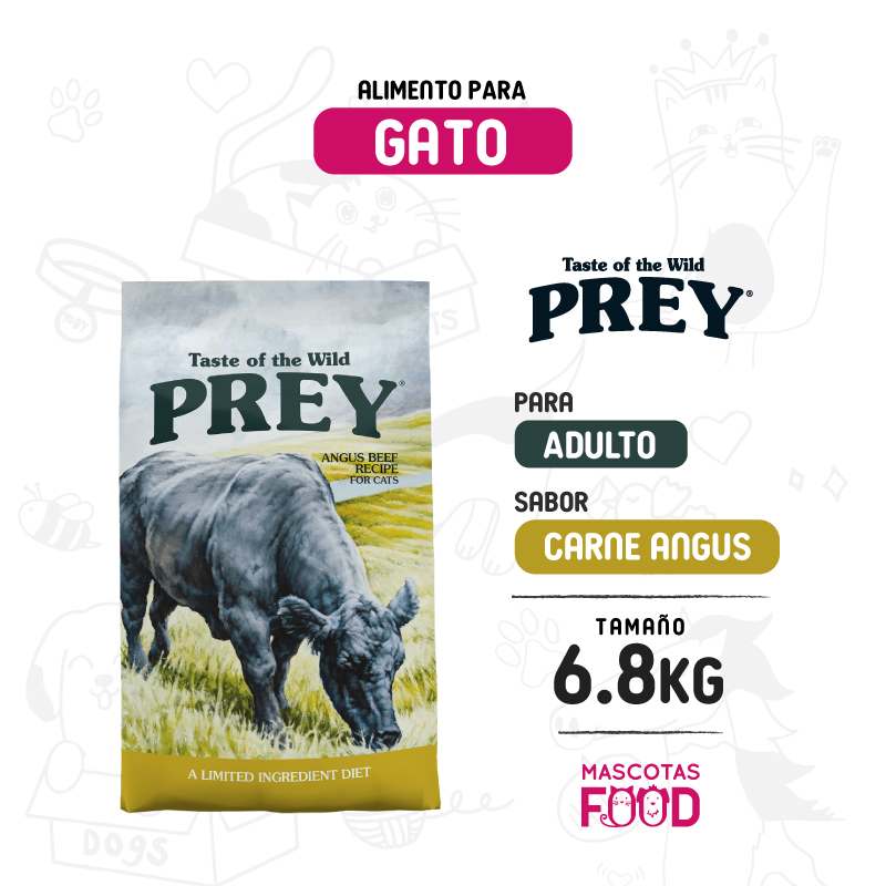 Taste of the Wild PREY para Gato sabor Carne angus 6.8 KG