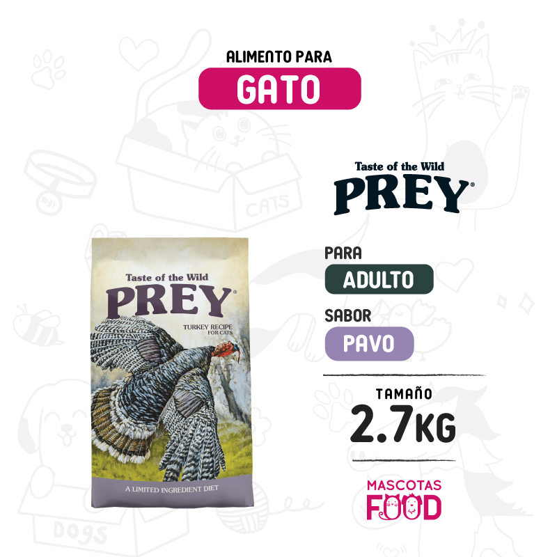 Taste of the Wild PREY para Gato sabor Pavo 2.7 KG