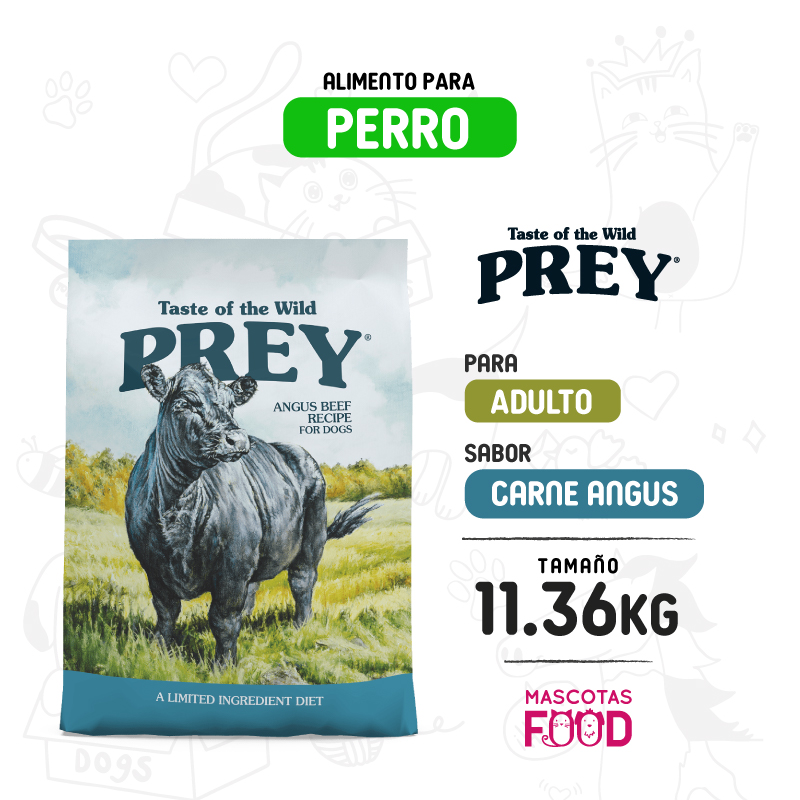 Taste of the Wild PREY para Perro sabor Carne angus 11.36 KG