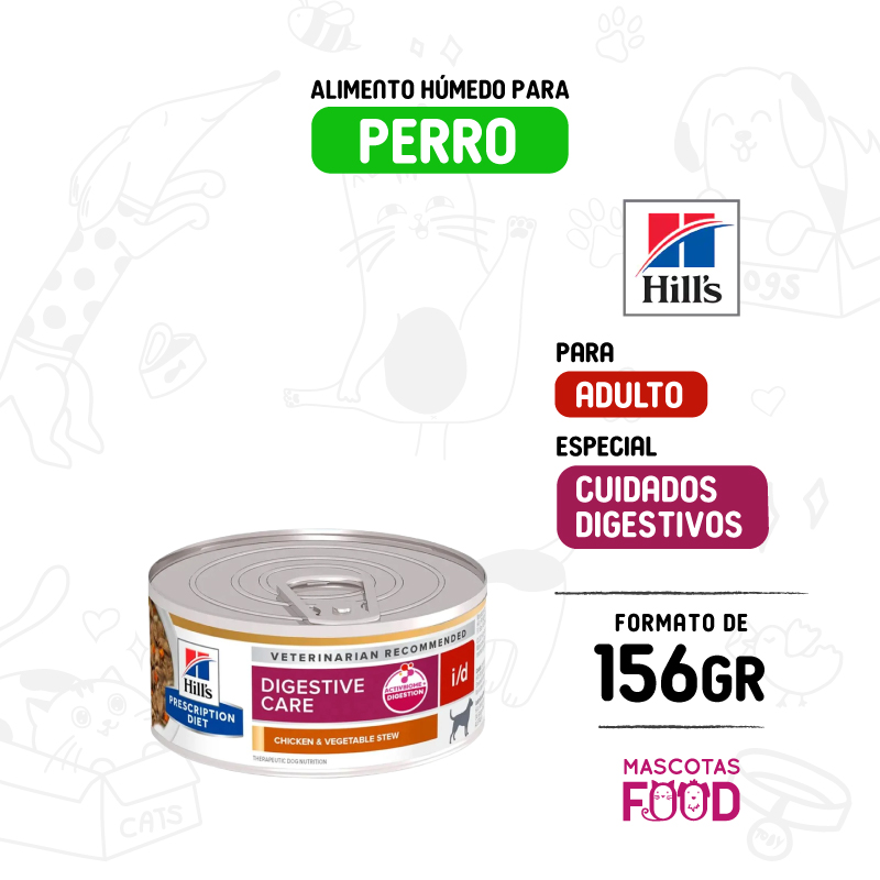 Alimento húmedo Hills para Perro adulto cuidados digestivos I/D 156 GR
