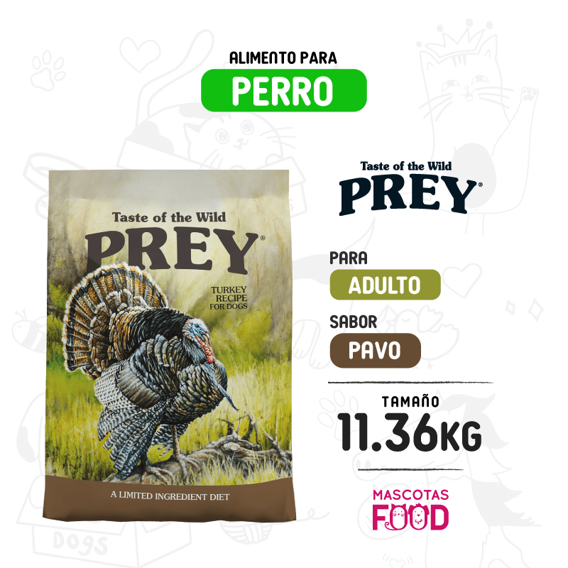 Taste of the Wild PREY para Perro sabor Pavo 11.36 KG 1 Taste of the Wild PREY para Perro sabor Pavo 11.36 KG