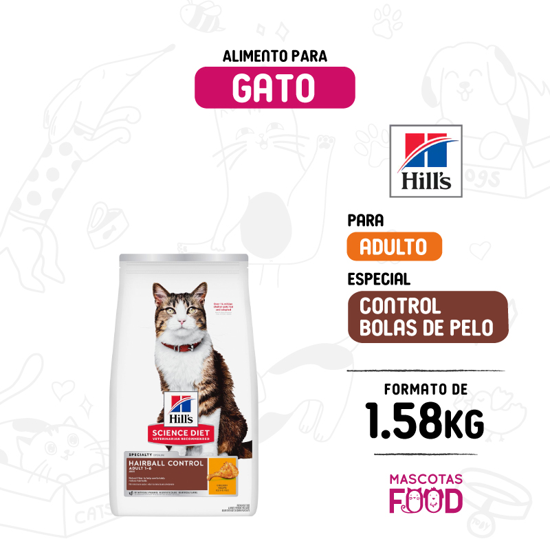 Hills para Gato control bolas de pelo 1.58 KG