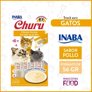 Snack para Gatos INABA CHURU Sabor Pollo 56GRS.