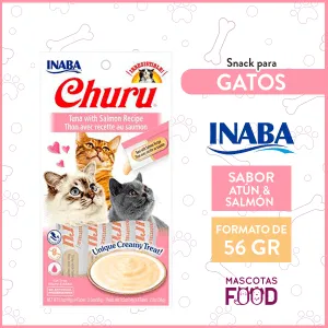 Snack para Gatos INABA CHURU Sabor Atún y Salmón 56GRS.