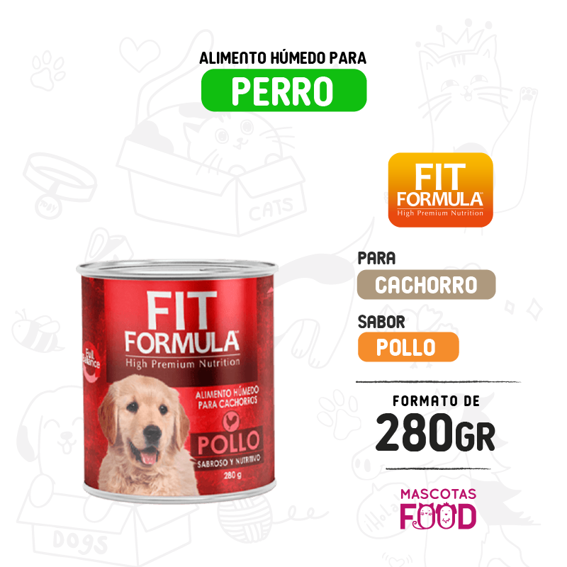 Alimento húmedo para Perro Cachorro FIT FORMULA sabor Pollo 280 GR