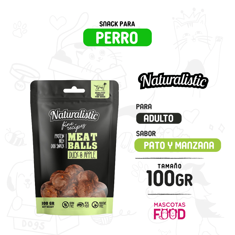 Snack para Perro Naturalistic sabor Pato y Manzana 100 GR