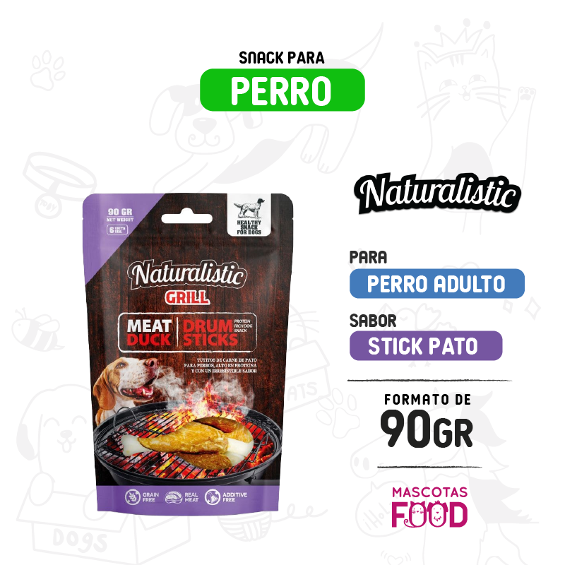 Naturalistic para Perro sabor tutos de pato 90 GR