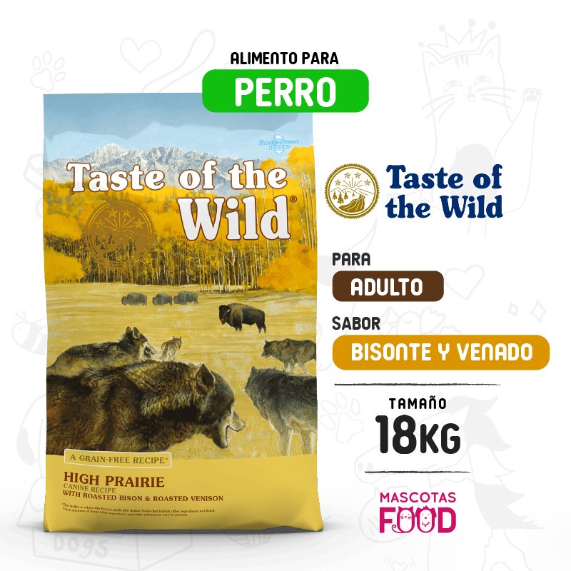 Taste of the Wild para Perro High Prairie sabor Bisonte 18 KG