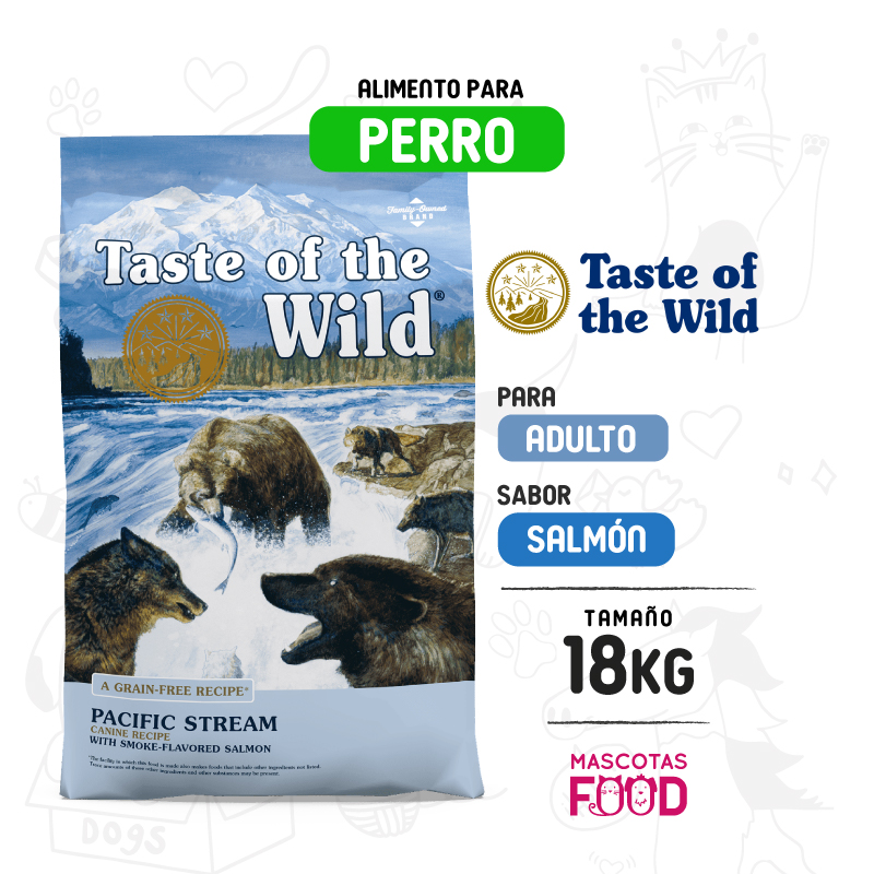 Taste of the Wild Pacific Stream para Perro sabor Salmón 18 KG