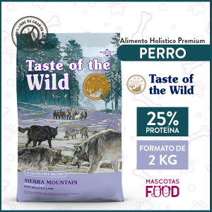 Alimento Perro Adulto Taste of the Wild Sierra Mountain Sabor Cordero 2 KG