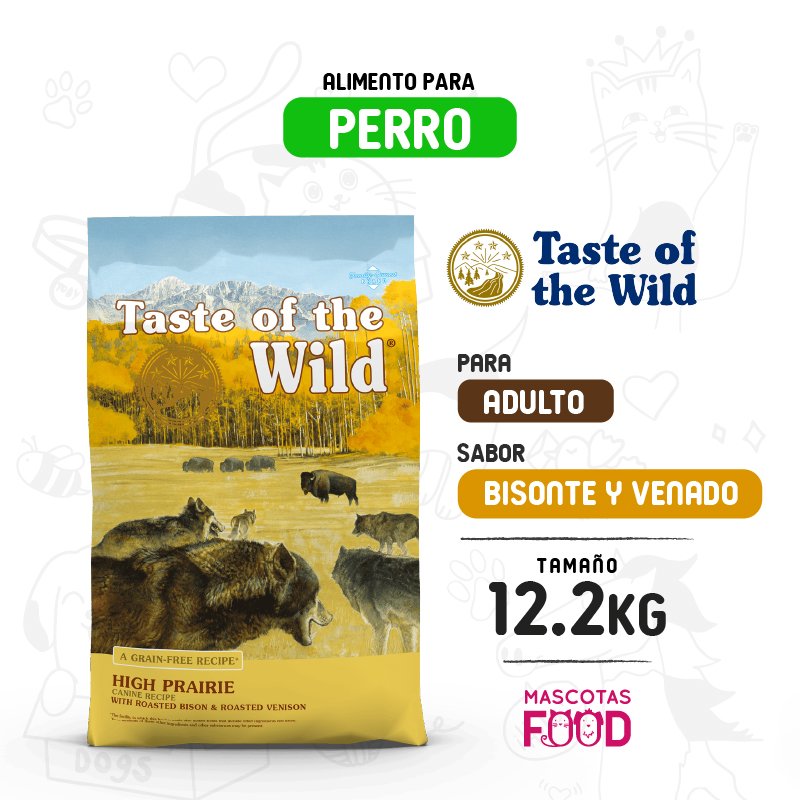 Taste of the Wild para Perro High Prairie sabor Bisonte 12.2 KG