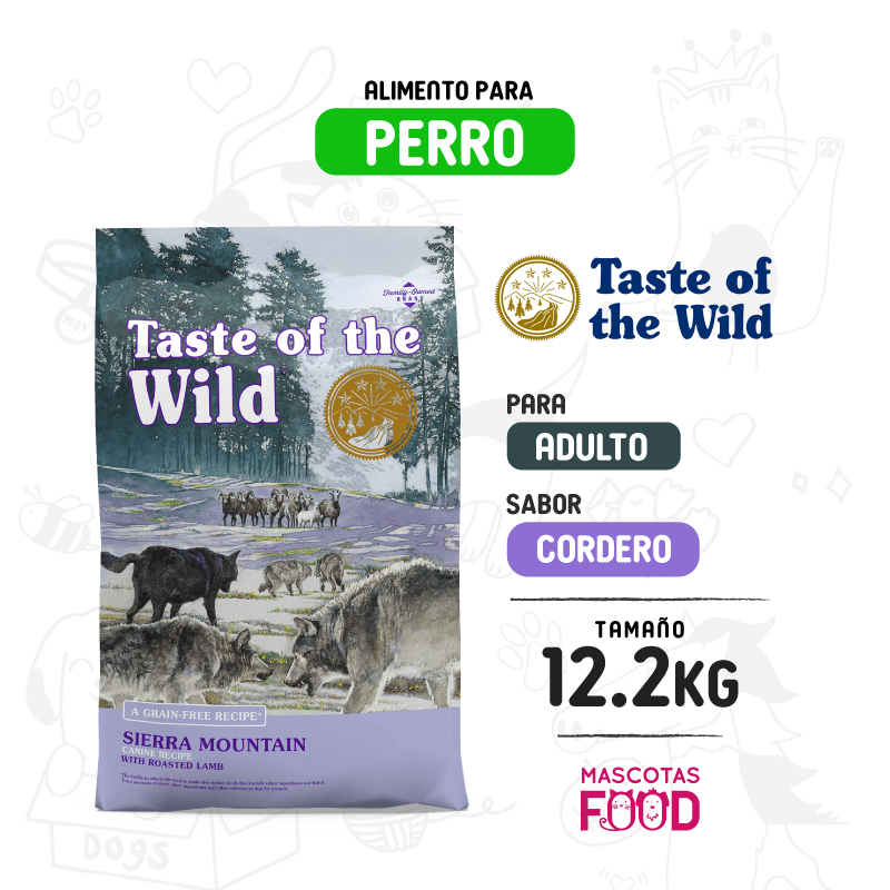 Taste of the Wild Sierra Mountain para Perro sabor Cordero 12.2 KG