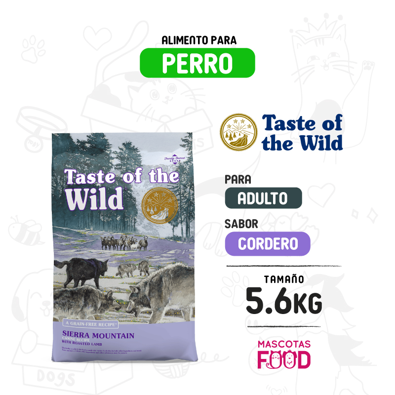 Taste of the Wild Sierra Mountain para Perro sabor Cordero 5.6 KG