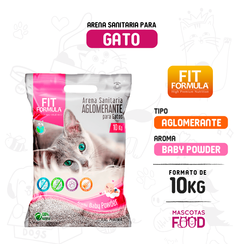 Arena Aglomerante Fit Formula Baby Powder 10 KG