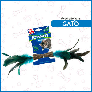 Juguete para Gato Johnny Stick Catnip con plumas natural GiGwi