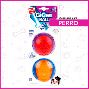 Set 2 pelotas Squeaker para perros tamaño L GiGwi