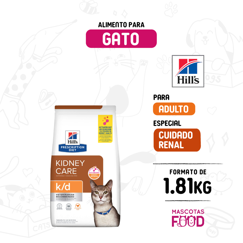 Hills para Gato Cuidado renal K/D 1.81 KG