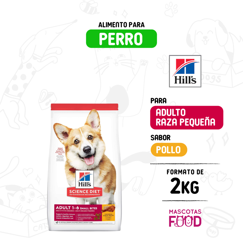 Hills para Perro adulto raza pequeña sabor Pollo 2 KG