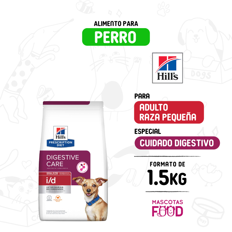 Hills para Perro raza pequeña Cuidados digestivos I/D 1.5 KG