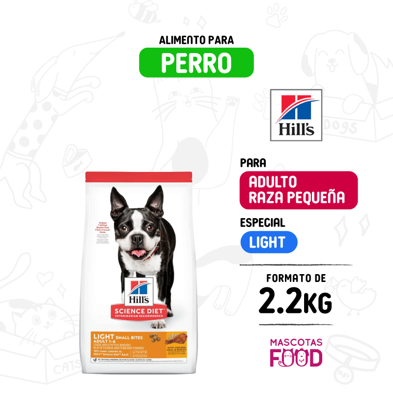 Hills para Perro adulto raza pequeña LIGHT 2.26 KG