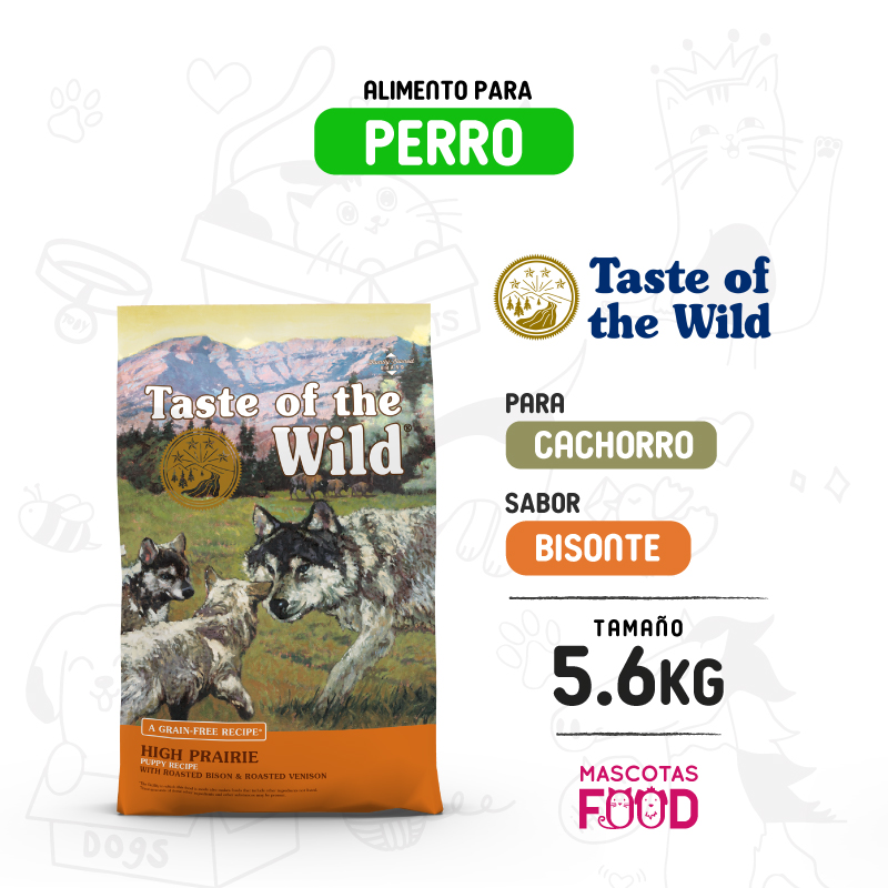 Taste of the Wild High Prairie para Perro cachorro sabor Venado y Bisonte 5.6 KG