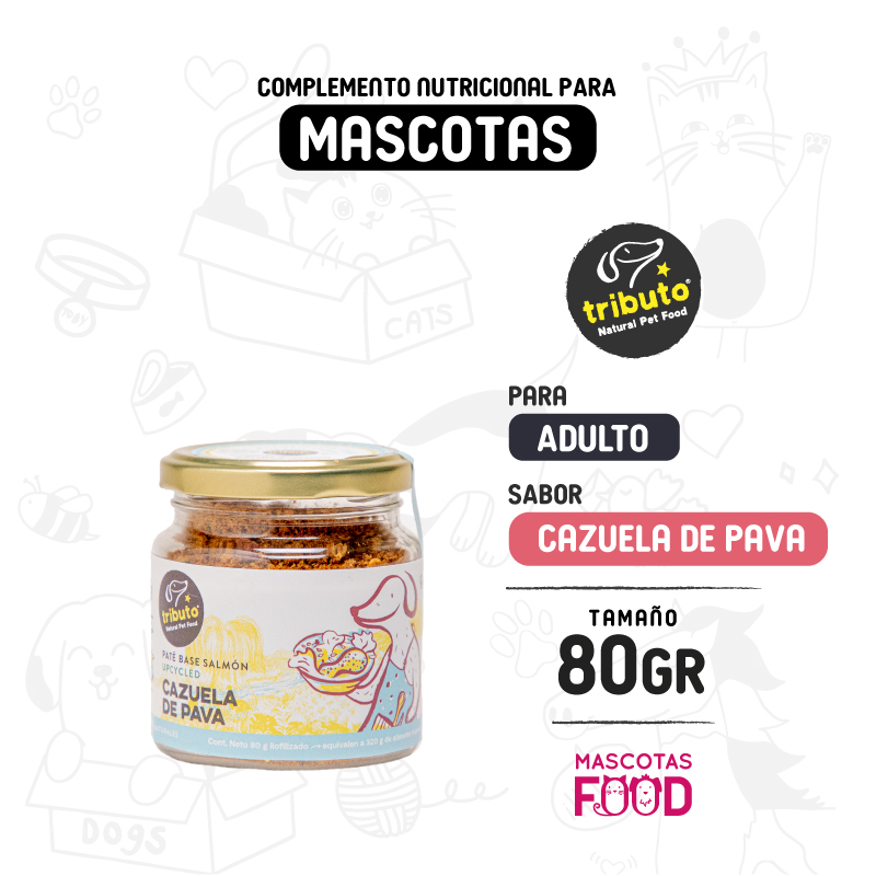 Pate liofilizado Tributo Cazuela de Pava 80 GR