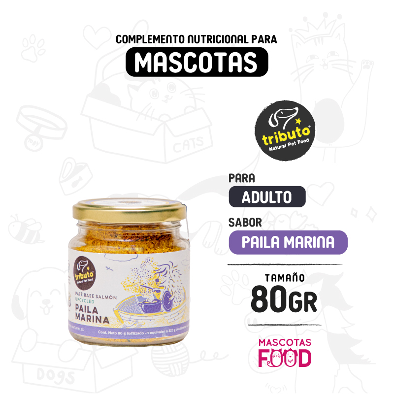 Pate liofilizado Tributo Paila Marina 80 GR