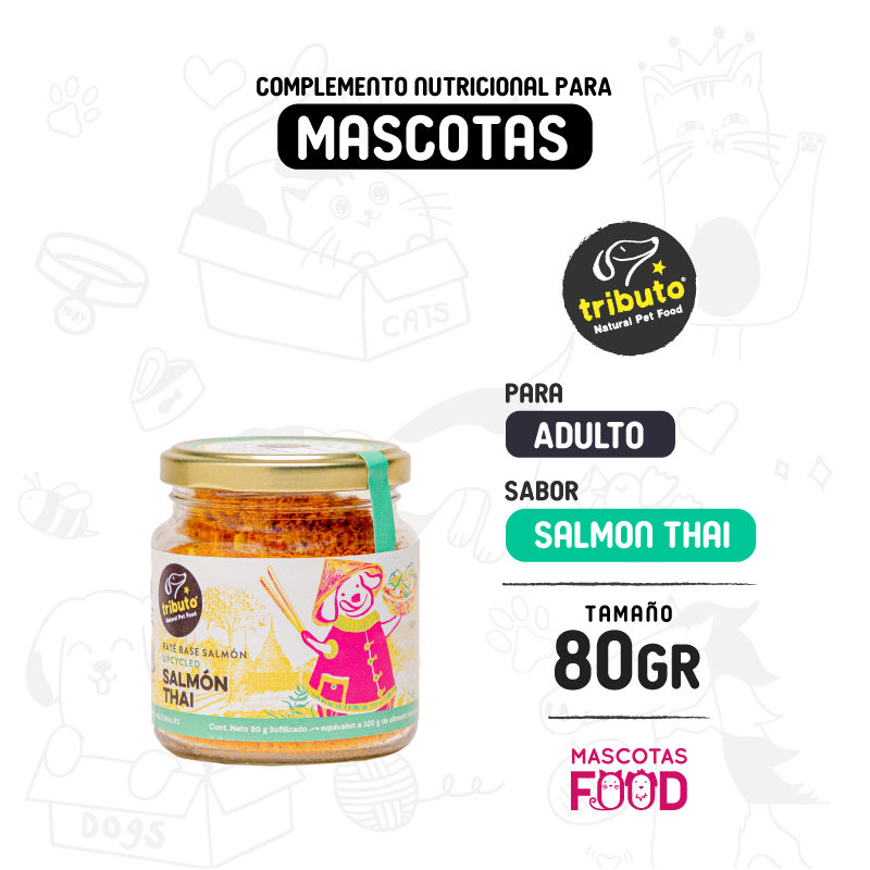 Pate liofilizado Tributo Salmon Thai 80 GR
