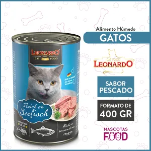 Alimento húmedo para Gato Leonardo sabor Pescado 400grs.