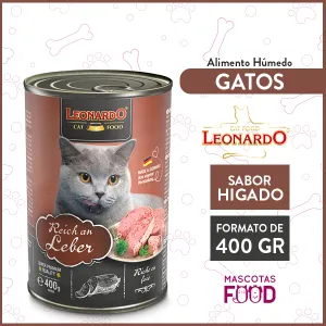 Alimento húmedo para Gato Leonardo sabor Higado 400grs.