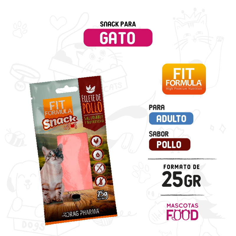Filete de Pollo Fit Formula para Gatos 25 grs