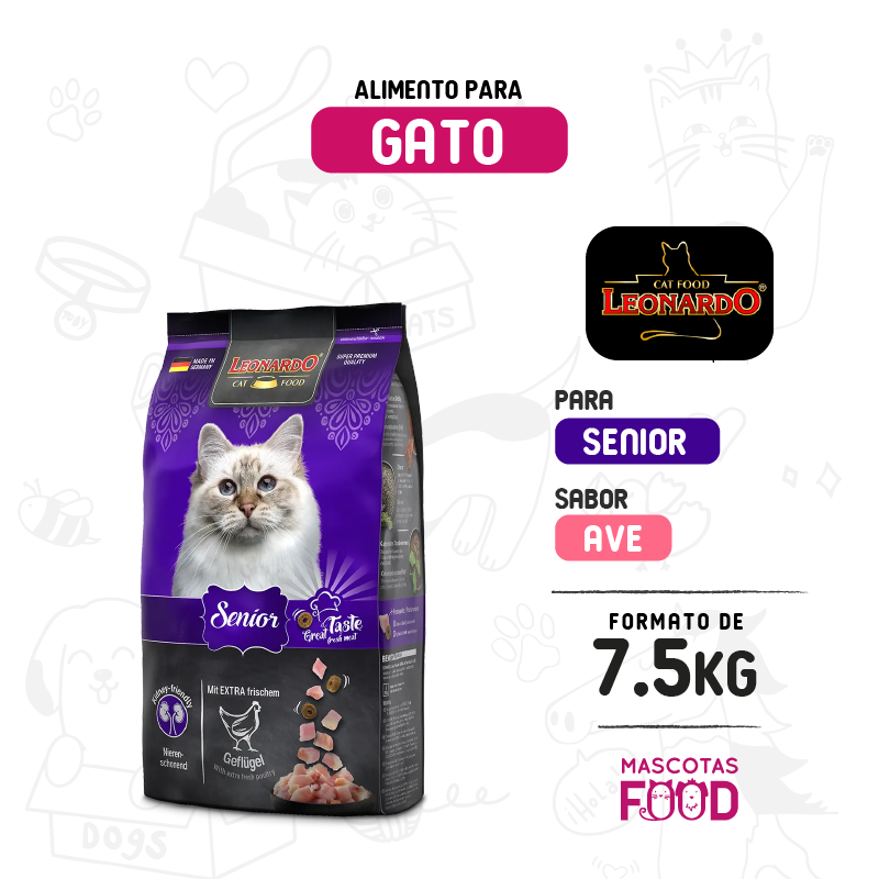 Leonardo para Gato Senior 7.5 KG