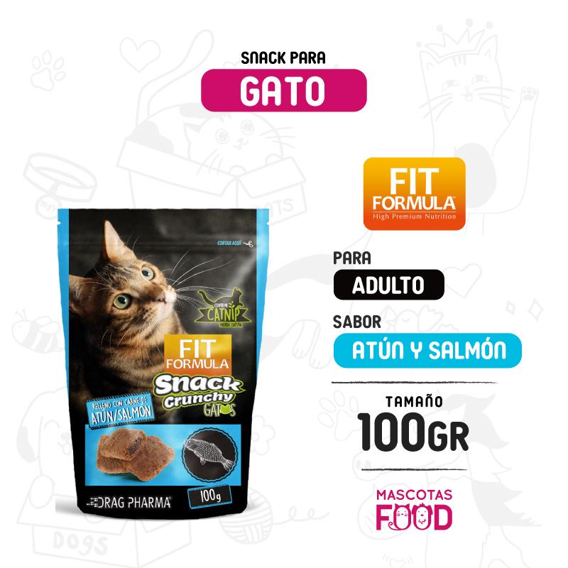 Galletas para Gato FIT Formula Sabor Atún y Salmón 100 GR