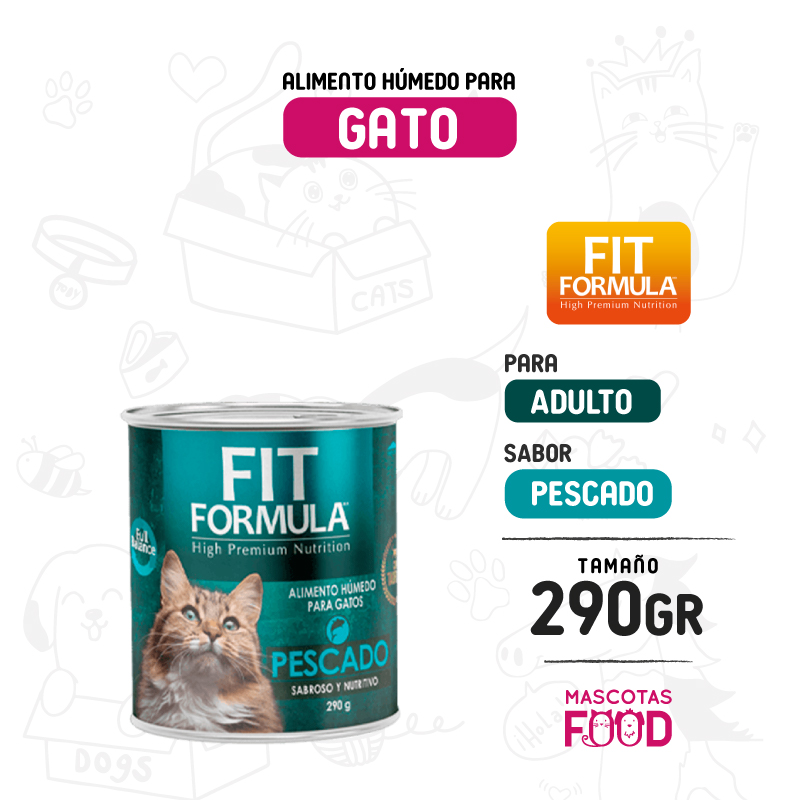 Alimento húmedo para Gato Fit Formula sabor Pescado 290 GR