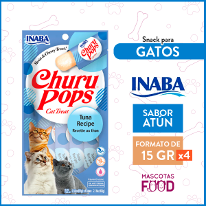 Snack para Gatos INABA CHURU Pops Sabor Atún 60GRS.