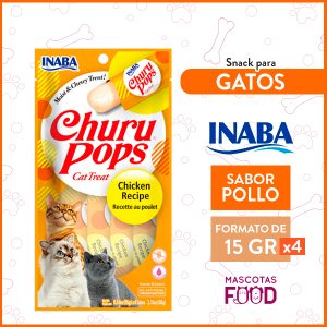 Snack para Gatos INABA CHURU Pops Sabor Pollo 60GRS.