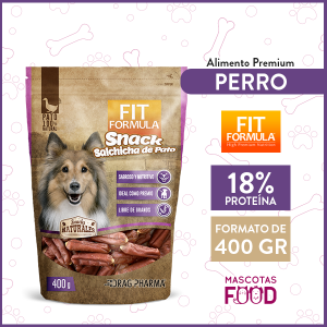 Snack Naturales para Perros FIT Formula Sabor Salchicha de Pato 400 GR.