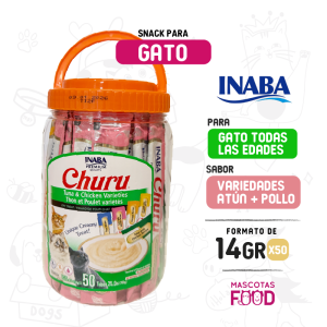 Frasco Churu Variedad Atún y Pollo 50 unidades