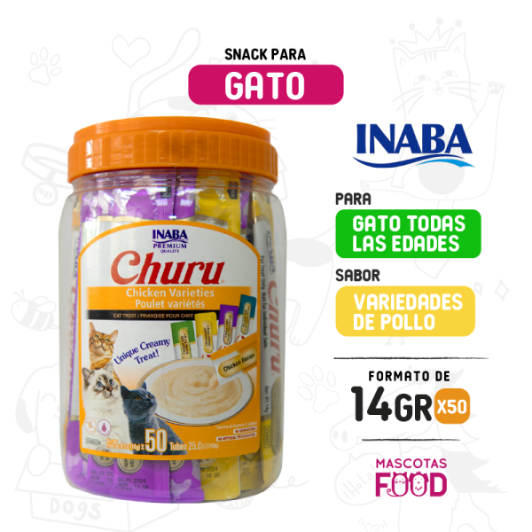 Frasco Churu Variedad Pollo 50 unidades