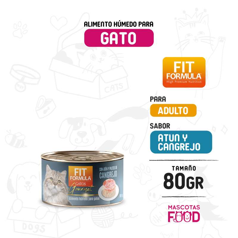 Fit Formula Gourmet para Gatos sabor Palitos de Cangrejo 80 GR