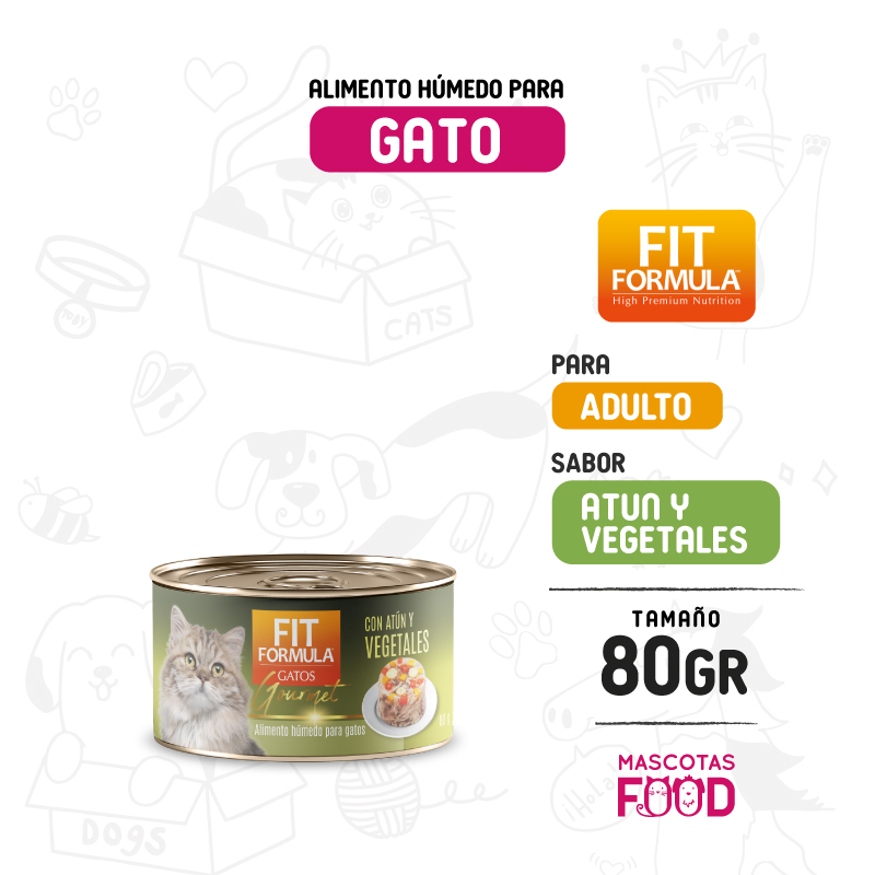 Fit Formula Gourmet para Gatos sabor Atún con Vegetales 80 GR